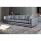 Smokey Gray Italian Leather PICASSO Mansion Sofa EUROPEAN FURNITURE Contemporary