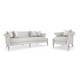 Performance Velvet & Soft Radiance Paint Scroll Arms Sofa & Chair Set LILLIAN by Caracole 