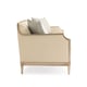 Textured Ivory Fabric & Matte Pearl Wood Frame Sofa FRAME OF REFERENCE by Caracole 