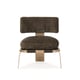 Aged Bourbon & Golden Bronze Accent Chair AIRFLOW CHAIR by Caracole 