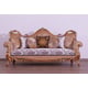 Luxury Black & Gold Wood Trim TIZIANO II Sofa EUROPEAN FURNITURE Traditional