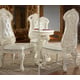  Luxury Glossy White Round Dining Room Set 5Pcs Traditional Homey Design HD-8089