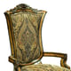 Luxury Walnut Wood Frame Dining Arm Chair Set 2P Benetti's Firenza Classic