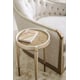 Top frame and legs finished in Golden Blonde Leaf End Table SKINNY DIP by Caracole 