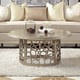 Gold Champagne Finish Coffee Table Modern Homey Design HD-8911