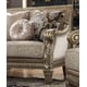 Luxury Chenille Pearl Beige Sofa Love Chair Set 3P Homey Design HD-303 Classic