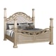 Gold Finish King Poster Bed Traditional Cosmos Furniture Valentina
