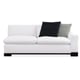 White Performance Fabric & Midnight Terrain Block Feet Sectional 5Pcs REFRESH by Caracole 