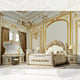 Classic Antique White & Gold Solid Wood King Bedroom Set 3Pcs Homey Design HD-903