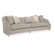 Dove Grey Velvet Fabric & Taupe Paint Finish Sofa SEAMS TO ME by Caracole 
