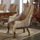Brown Cherry & Pearl Beige Dining Armchair Set 2Pcs Traditional Homey Design HD-124 