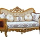 Royal Luxury Bronze & Sand Fabric MAGGIOLINI Sofa Set 4 Pcs EUROPEAN FURNITURE 