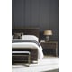 Cerused Oak Finish & Bronze Gold Metal Frame CAL King REMIX WOOD BED by Caracole 