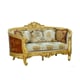 Imperial Luxury Gold Fabric LUXOR Sofa Set 2Ps EUROPEAN FURNITURE Solid Wood