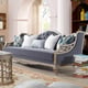 Cobalt Fabric & Silver Finish Sofa Set 3Pcs Traditional Homey Design HD-701 