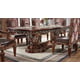 Burl & Metallic Antique Gold Dining Table Traditional Homey Design HD-1804