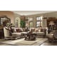 Homey Design HD-1623 Traditional Beige Living Room Set Sofa Loveseat Chair Coffee Table End Table 5Pcs