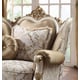 Vintage White Sofa Set 2Pcs Carved Wood Traditional Homey Design HD-2652