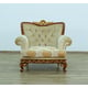 Luxury Walnut & Gold Wood Trim FANTASIA Chair EUROPEAN FURNITURE Traditional