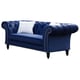 Navy Finish Espresso Wood Sofa & Loveseat Set 2Pcs Transitional Cosmos Furniture Gaby
