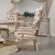Traditional Gold & Pink Beige Solid Wood Dining Room Set 9pcs Homey Design HD-9086