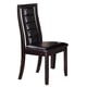 Espresso Finish & Black Leatherette Dining Chair Set of 2 Cosmos Furniture Era