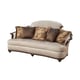 Luxury Beige Chenille Carved Wood Sofa Stefania Benetti’s Classic