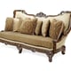 Antique Brown Wood w/Golden Tips Luxury Sofa HD-90018 Classic Traditional