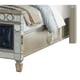 Silver Finish Wood King Bedroom Set 5Pcs Contemporary Cosmos Furniture Brooklyn