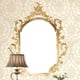 Console Table w/Mirror in Gold HD-263 Homey Design Traditional Neo-Classic