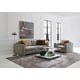 Metal Base & Glass W/ White and Brilliant Effect Coffee Table CENTER STAGE by Caracole 