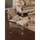 Luxury Silk Chenille Silver Gold Wood Sofa Set 4P HD-90015 Classic Traditional