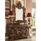Antique Gold & Perfect Brown Console Table & Mirror Traditional Homey Design HD-8018