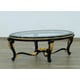 Luxury Black & Gold BELLAGIO III Coffee Table EUROPEAN FURNITURE Carved Wood
