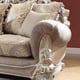 Metallic Silver Finish Sofa Traditional Style Homey Design HD-372
