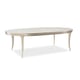 Oyster & Soft Silver Leaf Oval Extandable Dining Table POOL PARTY by Caracole 