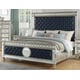Silver Finish Wood Queen Bedroom Set 6Pcs w/Chest Contemporary Cosmos Furniture Brooklyn