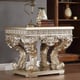 Belle Silver End Table Set 2 Pcs Carved Wood Traditional Homey Design HD-8022