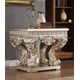 Belle Silver End Table Set 2 Pcs Carved Wood Traditional Homey Design HD-8022