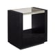 Bubble Glass Top & Black Stained Ash REMIX SMALL NIGHTSTAND Set 2Pcs by Caracole 