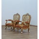 Luxury Red & Gold Wood Trim SAINT GERMAIN Chair EUROPEAN FURNITURE Traditional