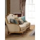 Gold & Light Beige Loveseat Traditional Cosmos Furniture Majestic