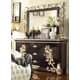 Homey Design HD-1208 Classic Royal White Dark Brown Finish Tufted Headboard Bedroom Set Bed, Nightstand, Dresser, Mirror 4Pcs