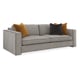 Gray Menswear-Influenced Fabric Contemporary Sofa WELT PLAYED SLEEPER by Caracole 