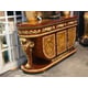 Luxury CAL KING Bedroom Set 5 Psc Gold Curved Wood Homey Design HD-8024
