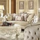 Luxury Cream Chenille Tufted Loveseat Traditional Homey Design HD-7310 