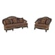 Luxury Golden Cocoa Silk Chenille Sofa Set 2Pcs Benetti's TREVISO Classic