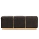 Charcoal Velvet & Metal Base THE FRAGMENT BENCH by Caracole 