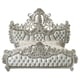 Baroque Belle Silver CAL King Bed HD-8088