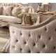 Golden Silver & Metallic Gold Sofa Set 3P Traditional Style Homey Design HD-661